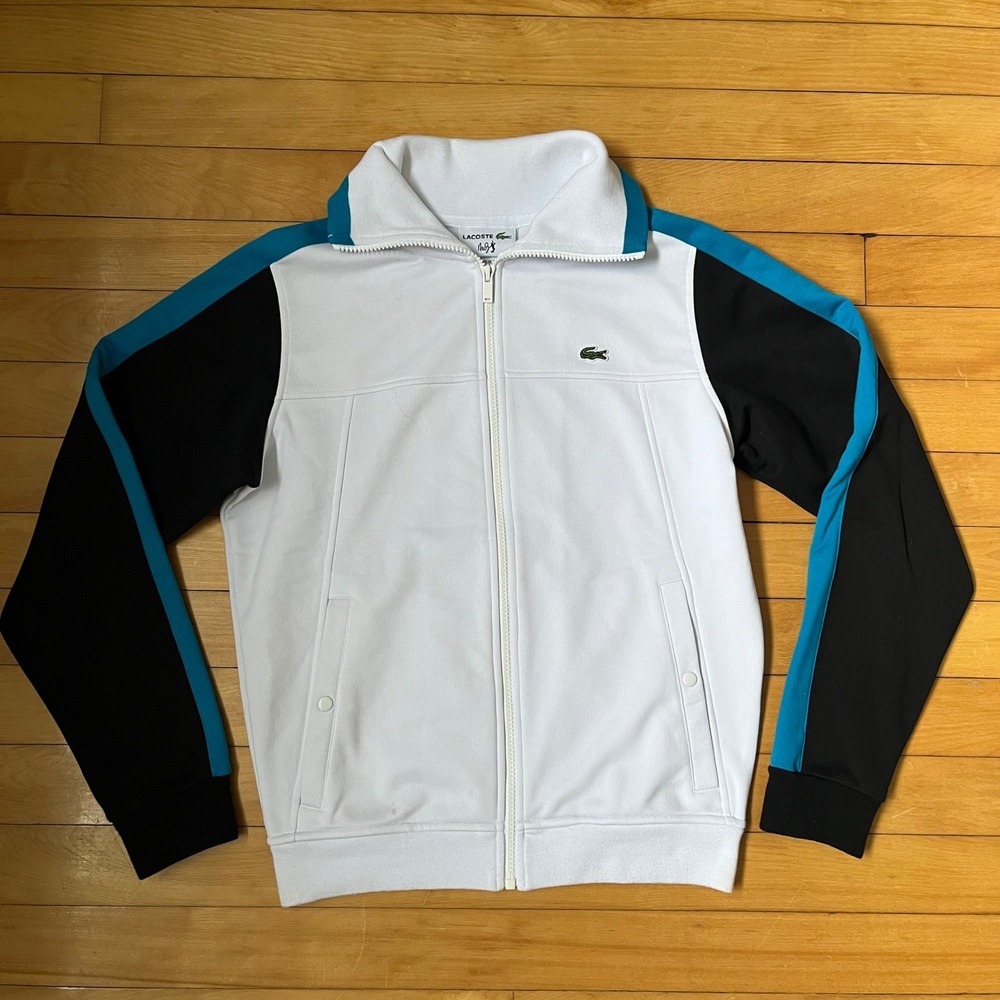 y2k Andy Roddick x Lacoste Track Jacket Sz 14 Rare Colorway Long Sleeve Big Croc